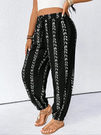 【Plus Size】Pants, Striped Casual Comfy Trousers for Daily Wear, Women's Bottoms for Summer
