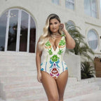 Tropical Graphic One-Piece Swimsuit&Skirt&Pants