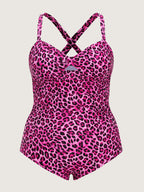 Sarong Set Sweet Leopard Print One-Piece Swim