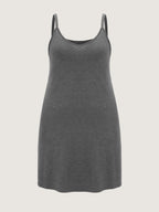 Supersoft Adjustable Drawstring Relaxed-Fit Backless Lounge Dress