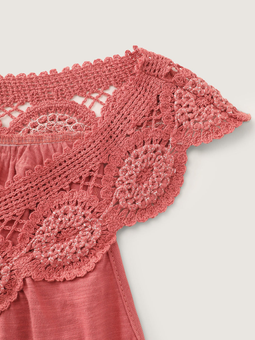 Supersoft Lace Neckline Sleeveless Knit Top