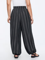 Striped Print Drawstring Waist Jogger Pants