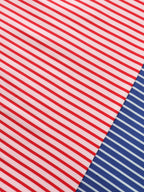 Cotton Colorful Striped Print Long T-Shirt