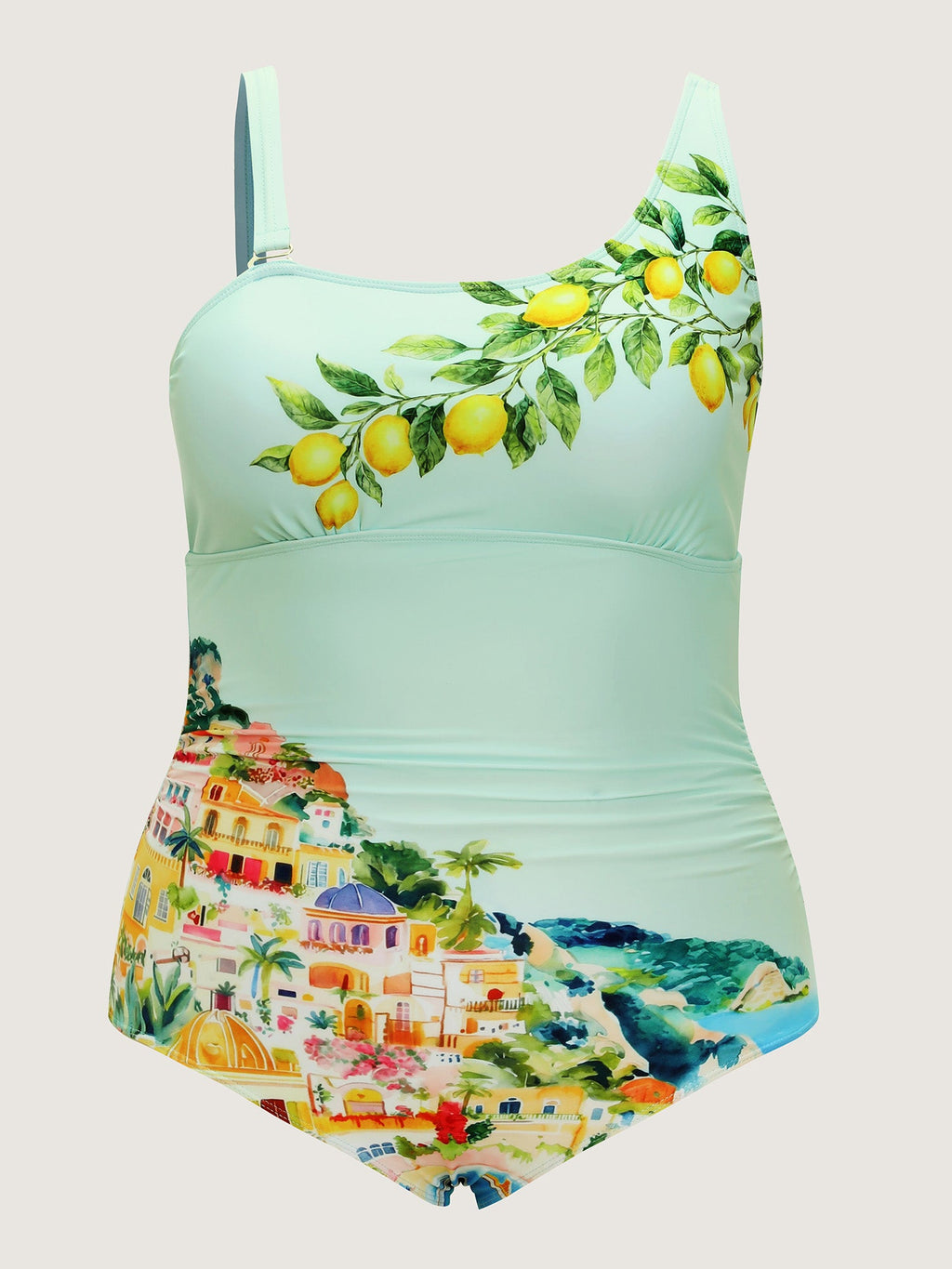Cover-Up Set Sole Positano Print One-Piece Swim