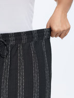 Striped Print Drawstring Waist Jogger Pants