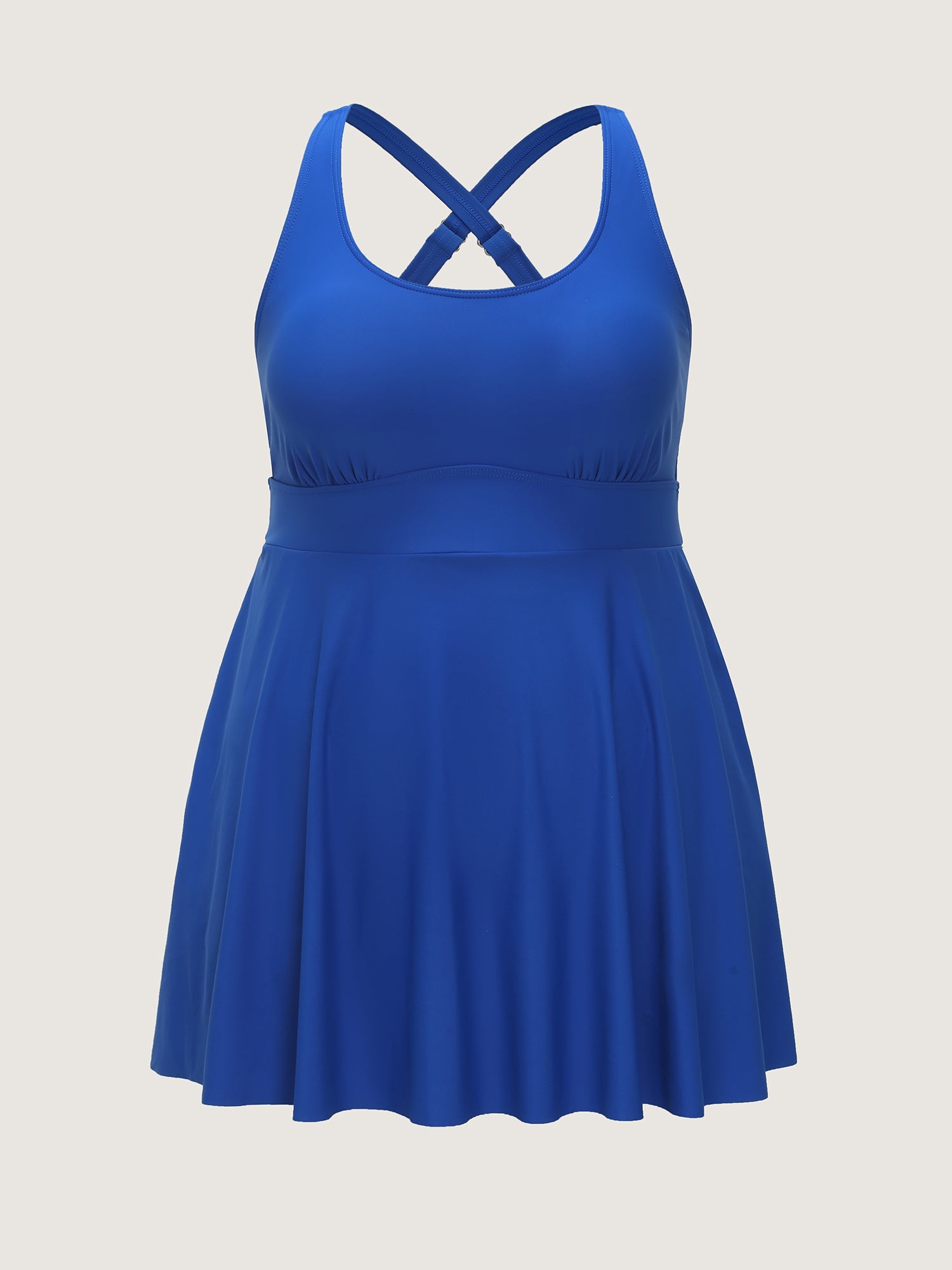 Cut-Out Back Pockets Flowy Swim Dress
