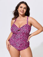 Sarong Set Sweet Leopard Print One-Piece Swim