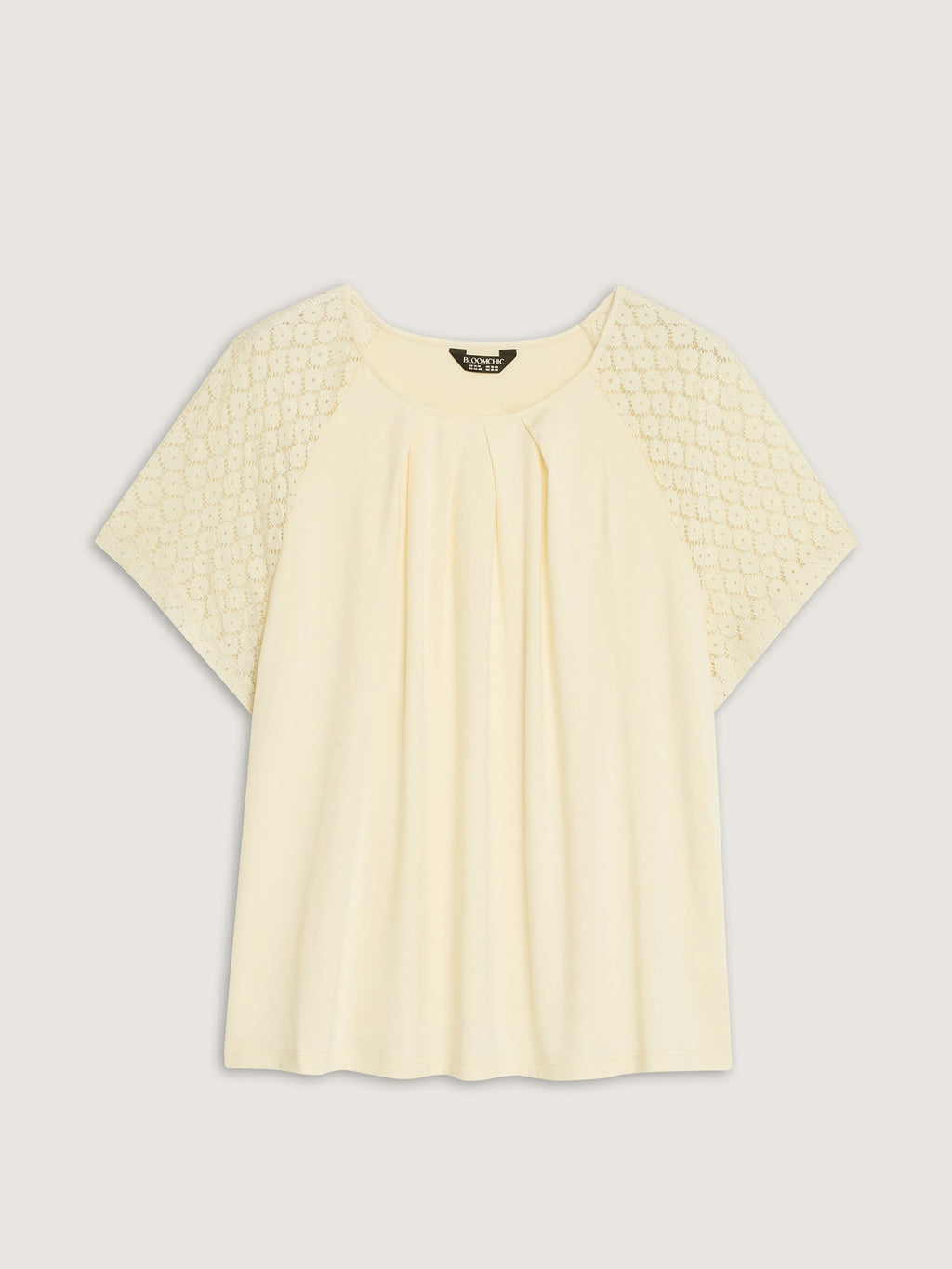Sheer Lace Raglan Sleeve Knit Top