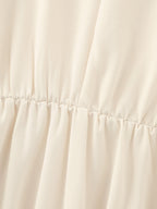 Knotted From Collared Midi Shirt Dress