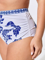 Sheer Pants Two-Piece Tropical Swim Bottoms