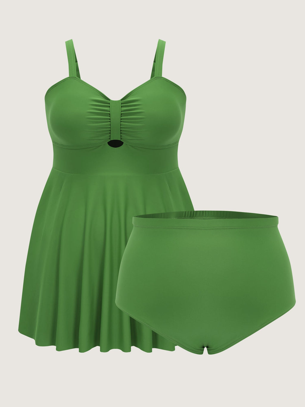 Cut-Out Pockets Fit And Flare Swim Dress
