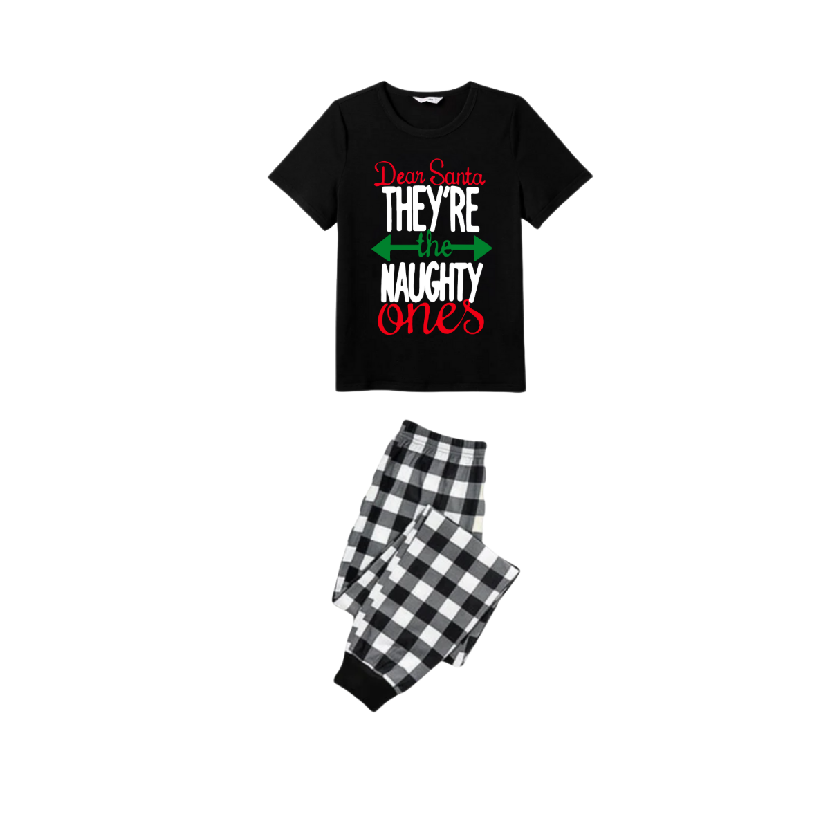 Dear Santa They’re the Naughty Ones Couple Christmas Pajamas Set