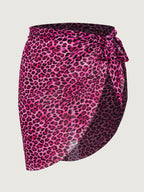 Sarong Set Sweet Leopard Print One-Piece Swim