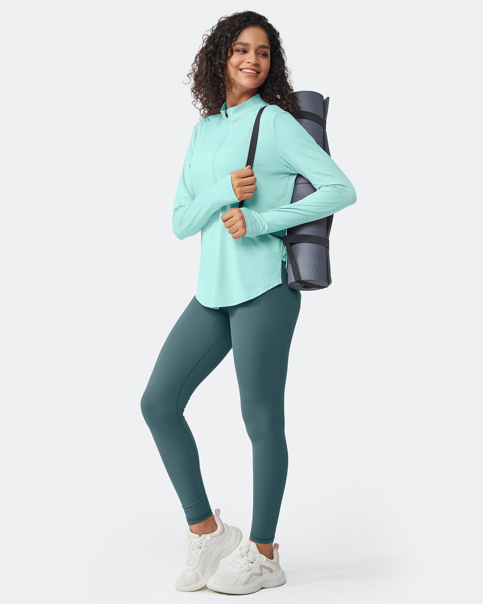 Womens UPF 50+ Sun Shirts Lightweight Quick Dry Long Sleeve Workout Tops Lightweight Running Pullover