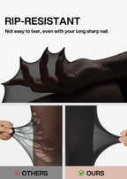 Slimming Semi-Sheer Black Tights