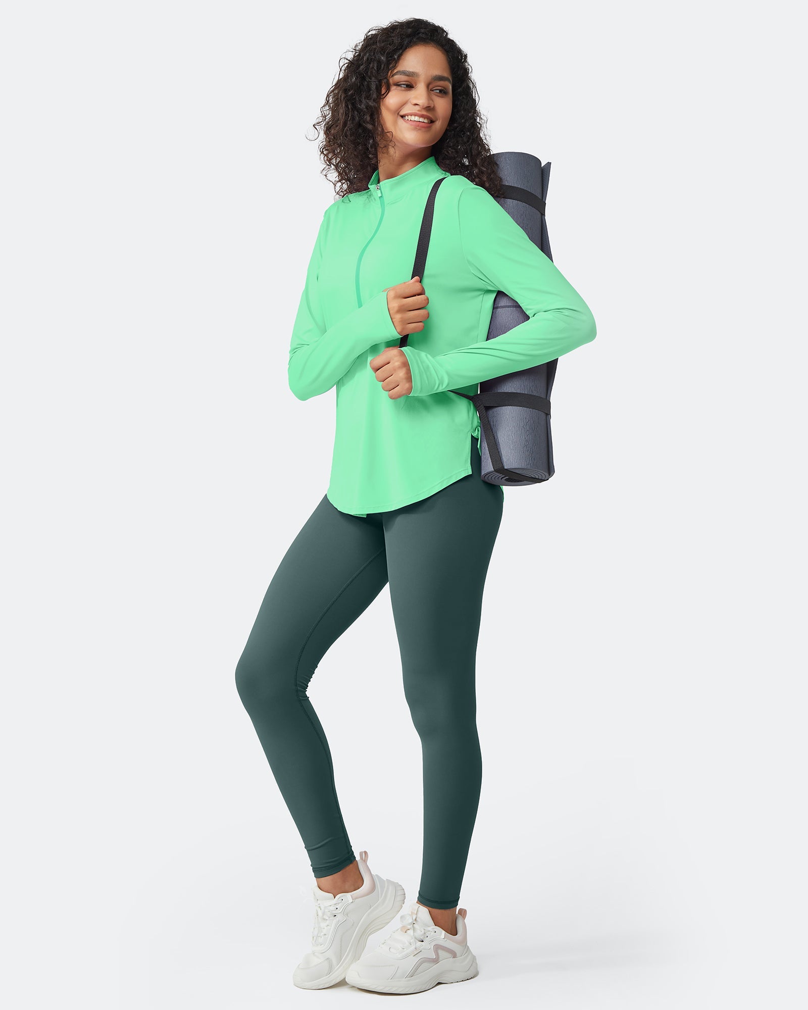 Womens UPF 50+ Sun Shirts Lightweight Quick Dry Long Sleeve Workout Tops Lightweight Running Pullover