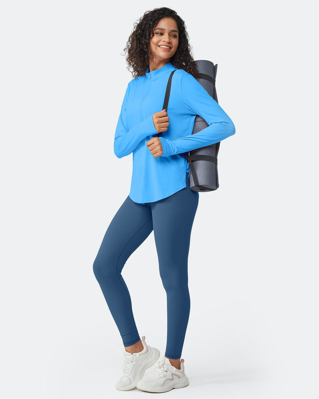 Womens UPF 50+ Sun Shirts Lightweight Quick Dry Long Sleeve Workout Tops Lightweight Running Pullover
