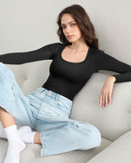 Square Neck Slimming Basic Top