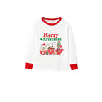 Family Christmas White Pajamas Set With Merry Christmas & Classic Character Print