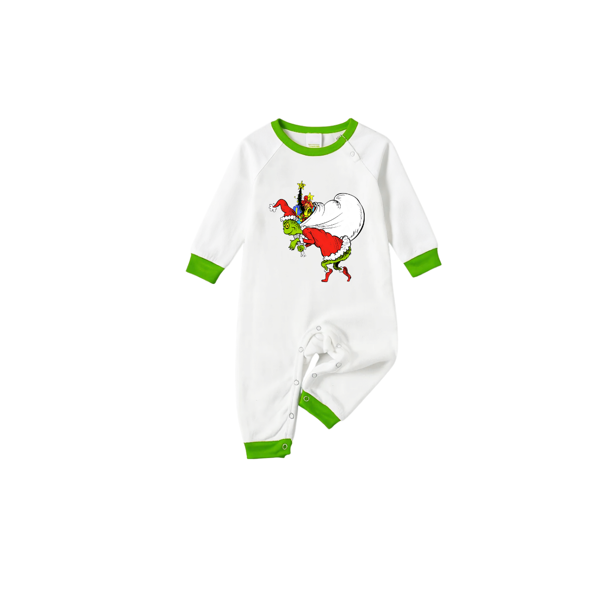 Holiday Family Christmas Pajamas Set With Cartoon Pattern Print
