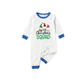 Christmas Holiday Family Blue Pajama Set Featuring Christmas Gnome Pattern