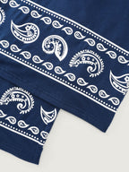 Stretchy Paisley Print Pockets Pants