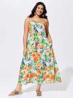 Floral Print Flowy Cami Maxi Dress