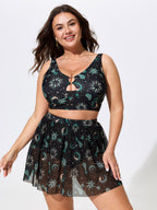 Sheer Star Moon Print Swim Bottoms