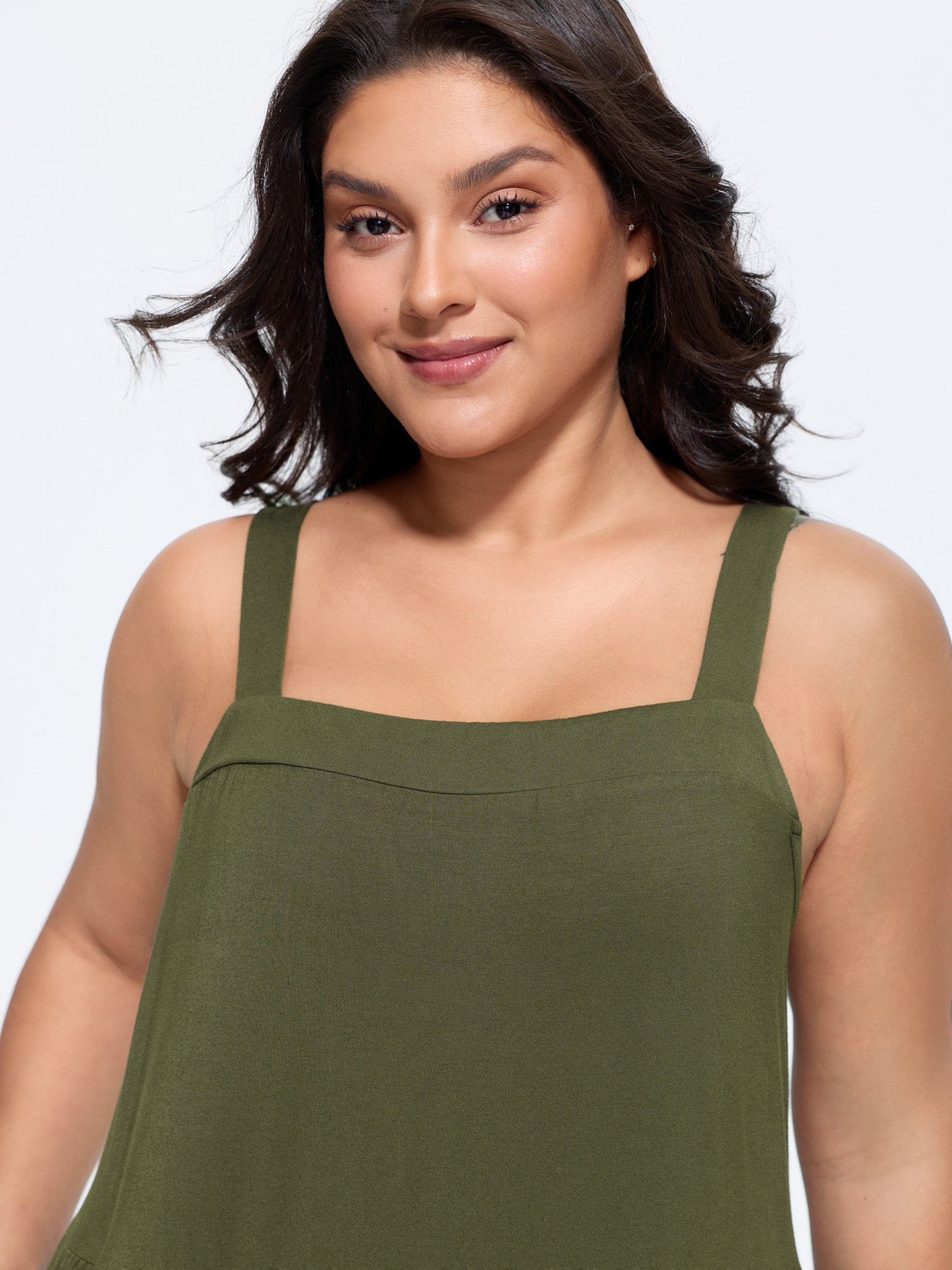 Supersoft Tiered Square Neckline Romper