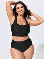 Back Cut-Out Scoop Neckline Swim Top