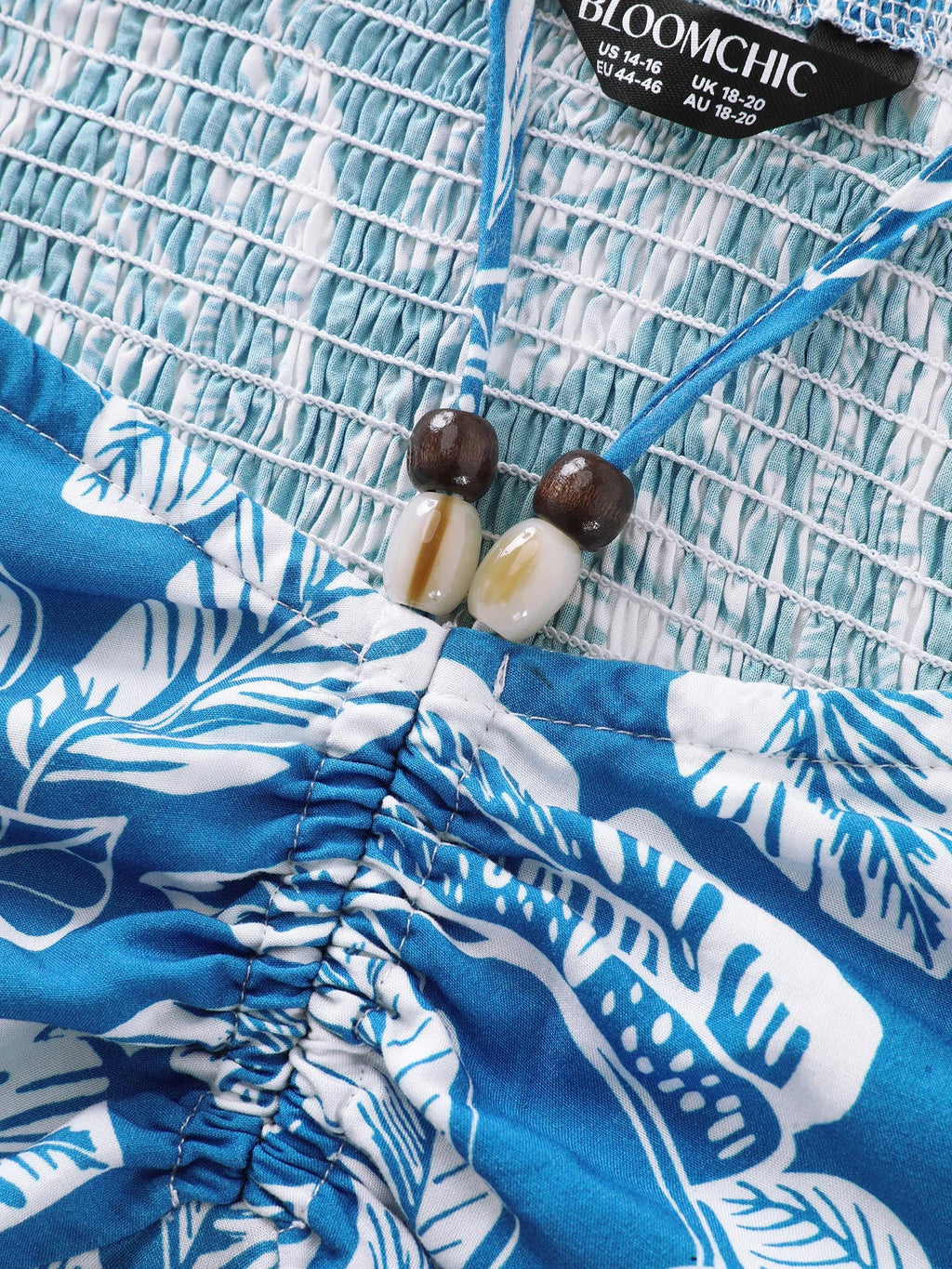 Tropical Print Ruched Tank Top