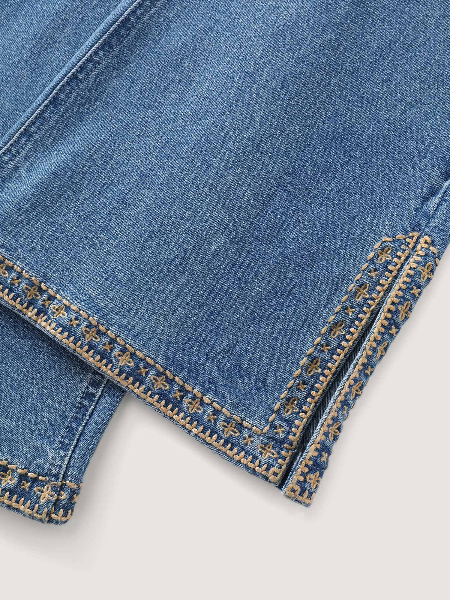 Stretchy High-Rise Elastic Back Waist Jeans