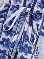 Kimono Two-Piece Tropical Print One-Piece Swim