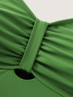 Cut-Out Pockets Fit And Flare Swim Dress