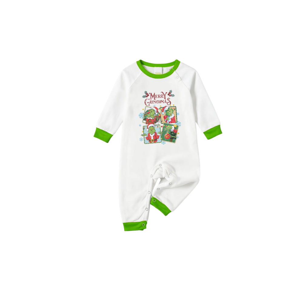 Holiday Family Christmas Pajamas Set With Christmas Character Pattern Print