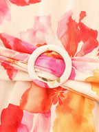 Supersoft Floral Print Split Hem Midi Dress