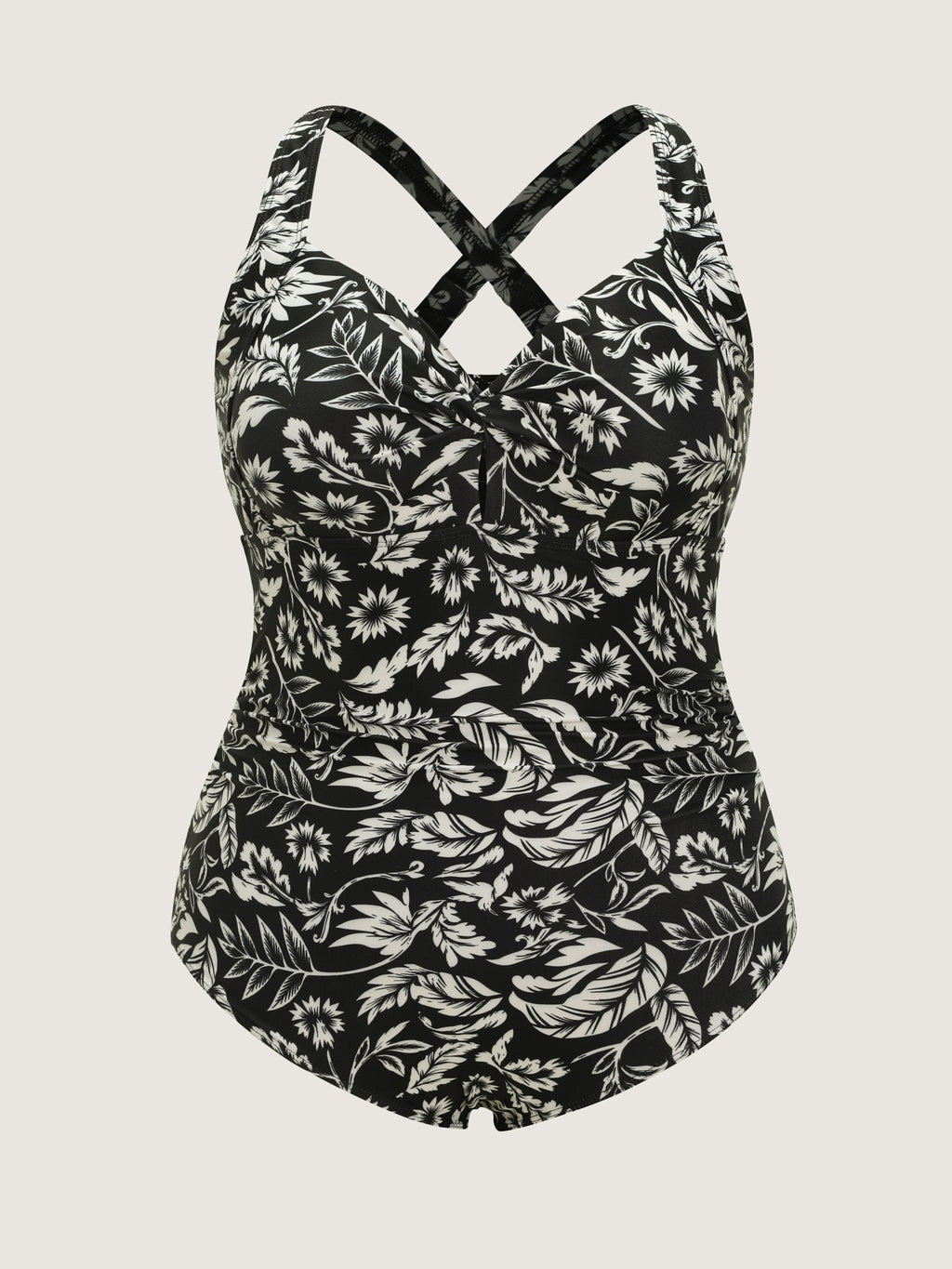Paisley Print Sweetheart Cut-Out One-Piece Swim