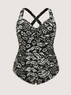 Paisley Print Sweetheart Cut-Out One-Piece Swim