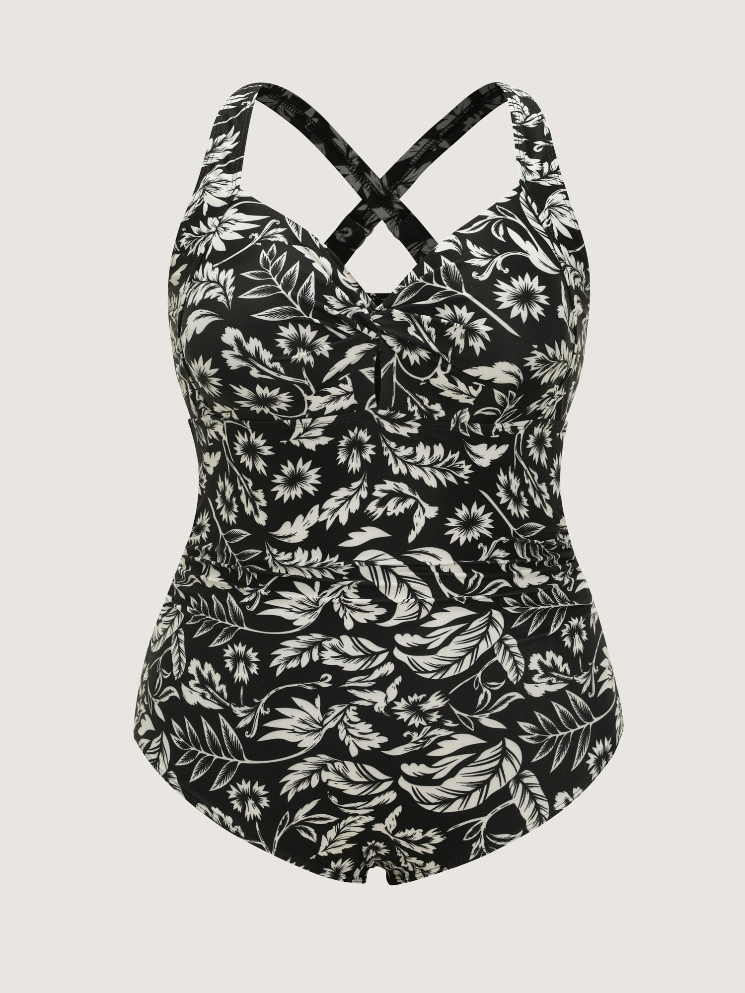 Paisley Print Sweetheart Cut-Out One-Piece Swim