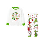 Holiday Family Christmas Pajamas Set With Cute Xmas Character Cartoon Design