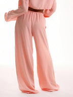 Women's Solid Pocket Pants, Casual Comfy Wide Leg Trousers for Beach Vacation Holiday, Ladies Bottoms for All Seasons