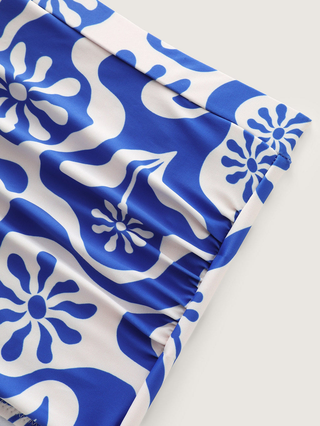 Geometric Print Cut-Out Bodice Swim Dress