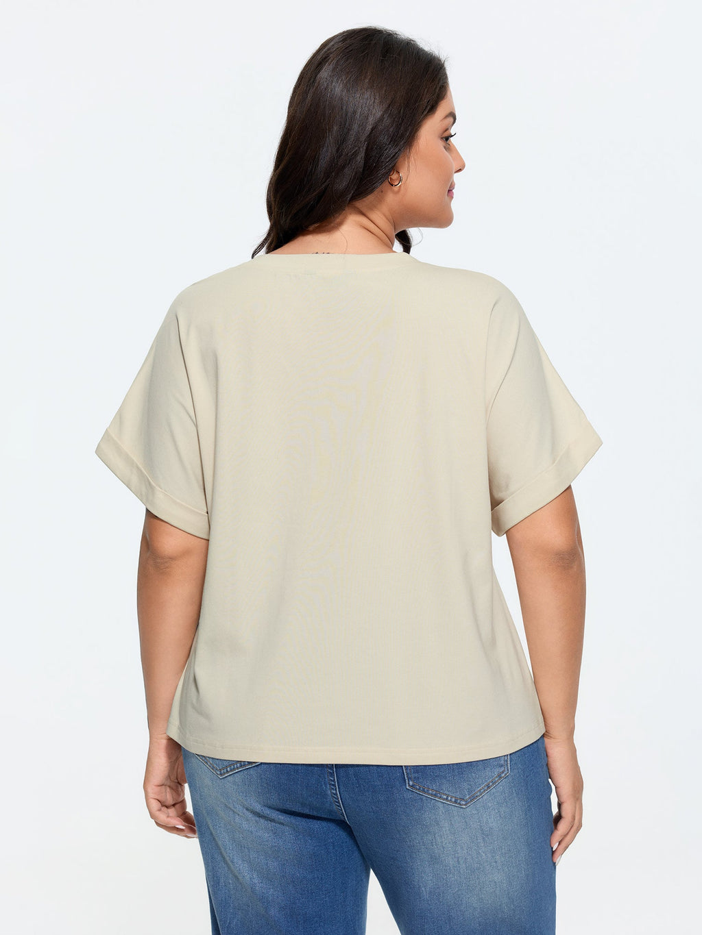 Cotton Colorful Floral Print Flared Sleeve T-Shirt