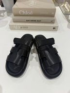 Faux Leather Double Strap Sandal