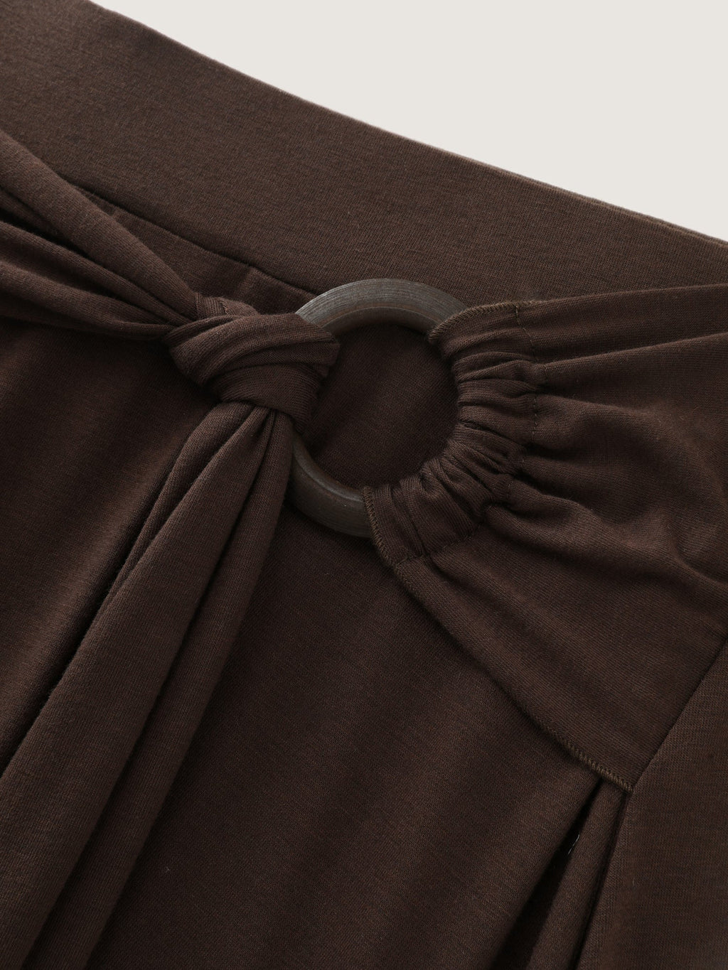Waist-Tie Ruched Flowy-Fit Pants
