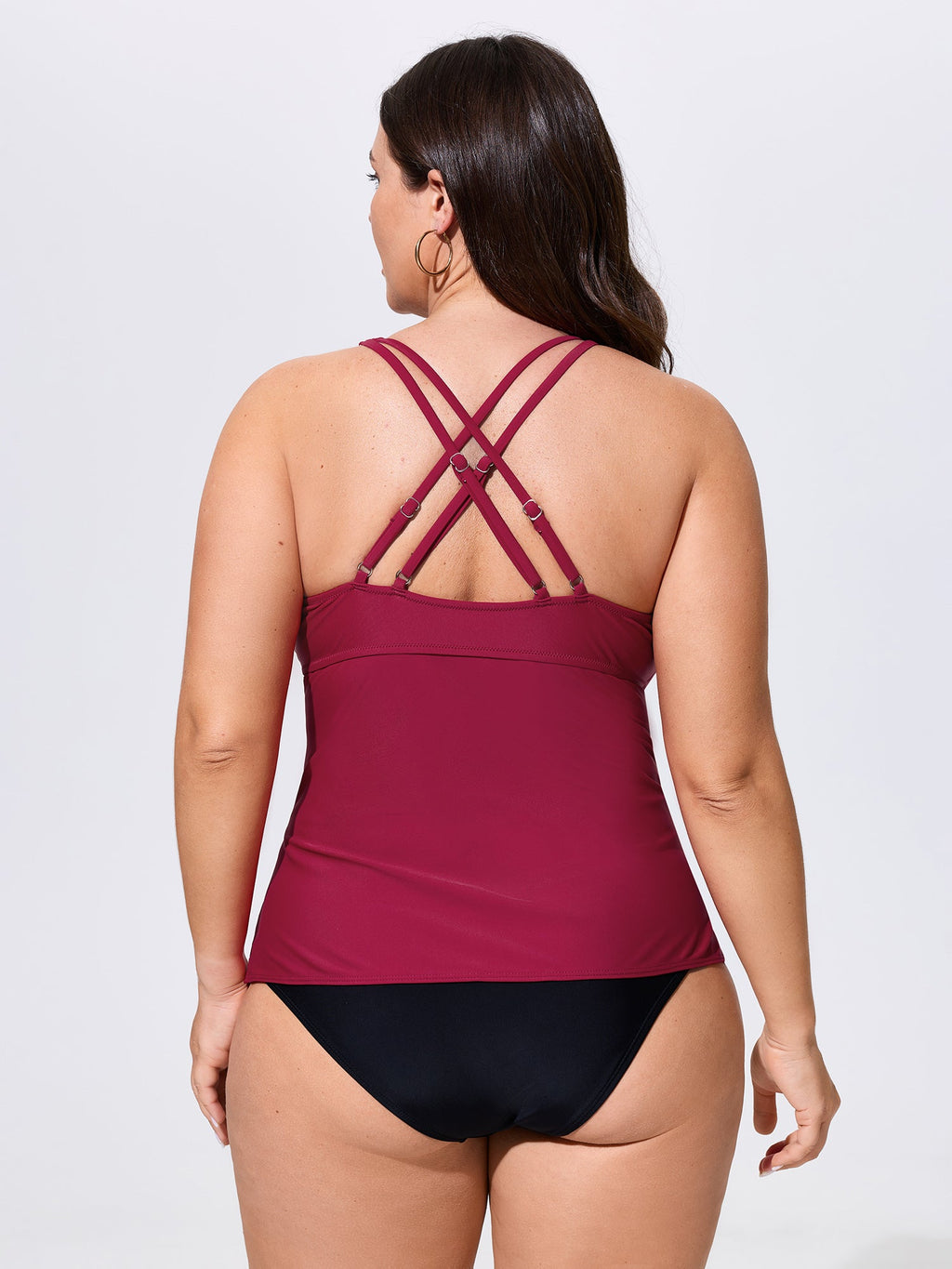 Cut-Out Back Bead Detail Swim Top