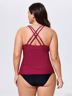 Cut-Out Back Bead Detail Swim Top