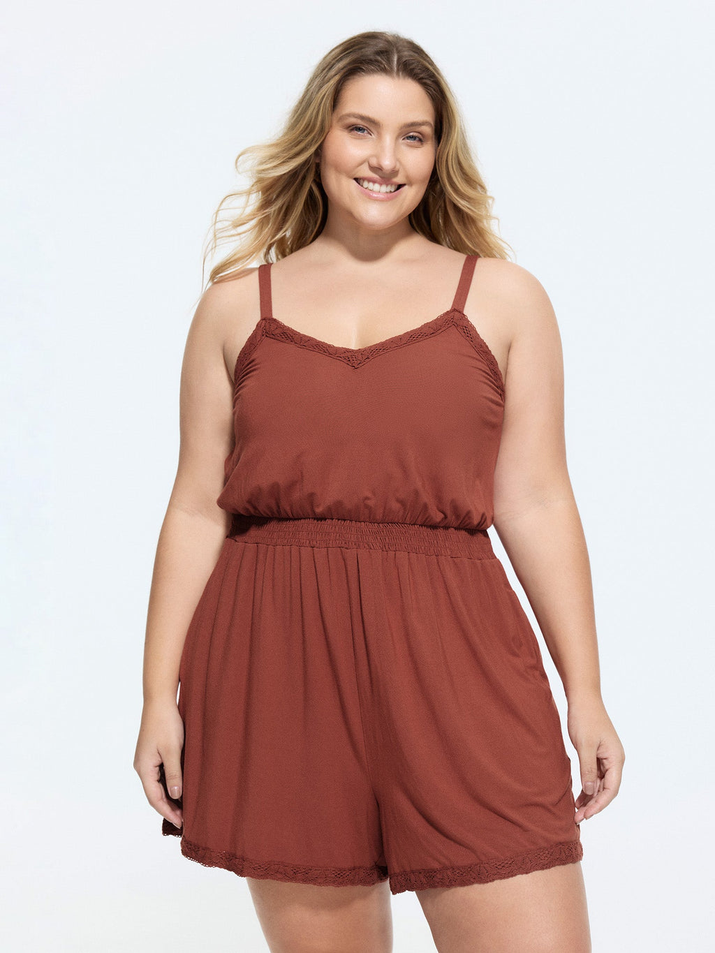 Supersoft Lace Detail Lounge Romper