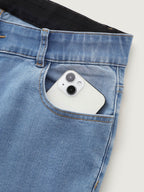 Stretchy Mid-Rise Bootcut Jeans