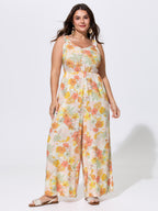 Floral Print Bow-Tie Back Jumpsuit